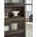 Rovelle Dark Brown Reeded Glass Door Curio Cabinet