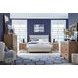 Plum Creek Sierra Brown and Elite Dove California King Upholstered Panel Bed