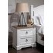 Crownfall Whisper White and Cerused Nutmeg 2 Drawer Nightstand with USB Charging