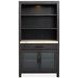 Plum Creek Ravenwood Black and White 2 Glass Door Display Cabinet with LED