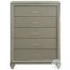 Lumina High Gloss Gray 2 Drawer Chest