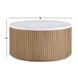 Colvin Brown and White Round Marble Top Coffee Table