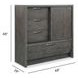 Kinsley Black Heron Sliding 4 Drawer Door Chest