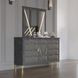 Symmetry Charcoal Rectangular Dresser Mirror with LED