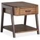 Hallie Milk Chocolate and Dark Chocolate Rectangular End Table
