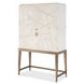 Mosaic Cream and Champagne Dream Weaver 2 Door Bar Cabinet with LED