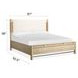 Sunset Cove Sanibel Brown and Cream California King Upholstered Panel Bed