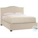 Graham Beige And Tan Queen Upholstered Panel Bed with Nailhead Trim