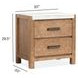 Foxrun Hollow Sierra Brown and White 2 Drawer Marble Top Nightstand with USB Charging