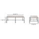 River Botticino and Black Rectangular Marble Top Coffee Table