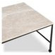 River Botticino and Black Rectangular Marble Top Coffee Table