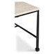 River Botticino and Black Rectangular Marble Top Coffee Table