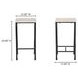 River Botticino Square Marble Top Side Table