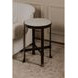 Holli White and Black Round Marble Top Side Table