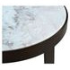 Holli White and Black Round Marble Top Side Table