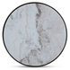 Holli White and Black Round Marble Top Side Table