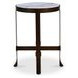 Holli White and Black Round Marble Top Side Table