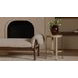 Holli Travertine and Gold Round Side Table