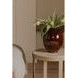 Holli Travertine and Gold Round Side Table