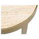 Holli Travertine and Gold Round Side Table