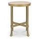 Holli Travertine and Gold Round Side Table
