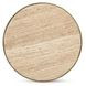 Holli Travertine and Gold Round Side Table