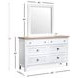 Windmill Harbour White Whisp and Sand 6 Drawer Dresser with Rectangular Mirror