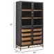 Fernholt Coffee Bean and Burnished Brass 4 Glass Door Display Cabinet