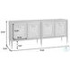 Solmere Black and Mapa Burl 4 Door Console Table