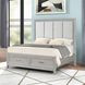 Fiona Mist Gray Queen Upholstered Storage Panel Bed