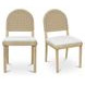 Claire Beige Upholstered Dining Chair Set of 2