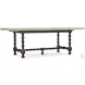Ciao Bella Flaky White And Black 84" Trestle Extendable Dining Table