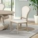 Gwendolyn Cerused Taupe Upholstered Dining Side Chair Set of 2