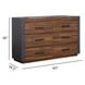 Jensen Tavern Brown and Gray 6 Drawer Dresser