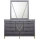 Symmetry Charcoal Rectangular Dresser Mirror with LED