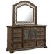 Durango Willadeene Brown 9 Drawer Dresser with Arched Mirror