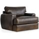 Cameron Brown Leather Upholstered Swivel Chair