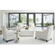 Axiom Linear Grey And White Plaster Round Chairside Table