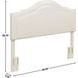 Edmond White Upholstered Queen Headboard