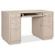 Marlowe Polished Limestone Leather 50" Executive Desk