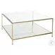 Quadro Gold Leaf Square Coffee Table