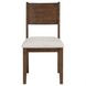 Canton Brown and Beige Cushioned Seat Side Chair Set of 2