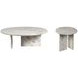 Artifacts Wonder White Round Marble Top Finson Occassional Table Set