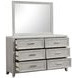 Fiona Mist Gray Rectangular Dresser Mirror