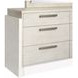 Moonwater Misty Cloud 6 Drawer Dresser with Rectangular Mirror