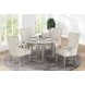 Essence White and Gray 54" Round Marble Top Dining Table