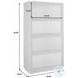 Rovelle Dark Brown Reeded Glass Door Curio Cabinet