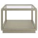 Glaze Bezel Rectangular Glass Top Occassional Table Set