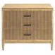 Loft Brown and Black 3 Drawer Reeded Bedside Chest