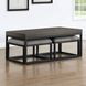 Yukon Brown Rectangular Nesting Coffee Table with 2 Stools